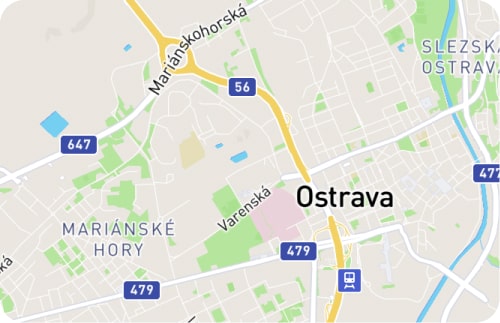 Mapa Ostrava